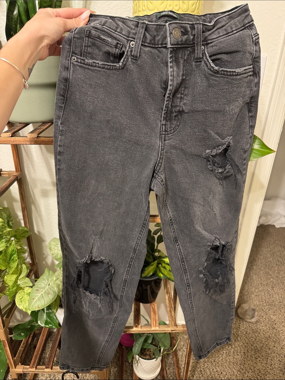 wild fable Black Washed High-Rise Jeans